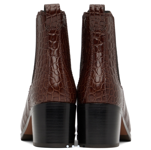 NEW rag & bone Hazel ankle boot, Crocodile brown leather sz 39.5, 9 - Picture 2 of 11